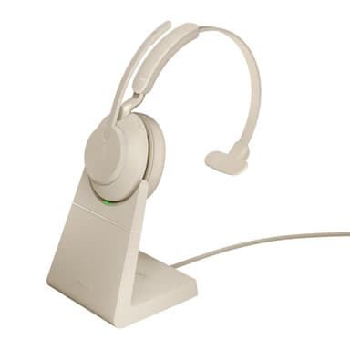 Jabra Evolve2 65 USB-A UC Chrg stand Mono - Beige view 1