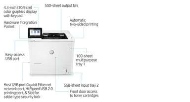 HP LaserJet Enterprise M611dn view 15