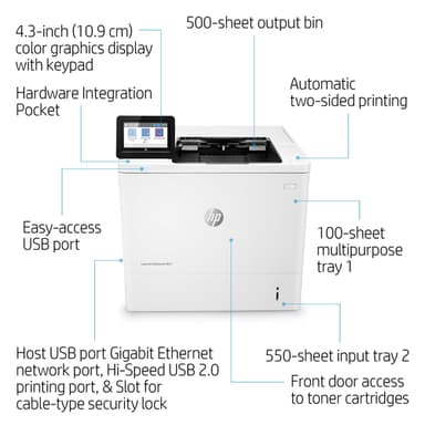 HP LaserJet Enterprise M611dn view 8