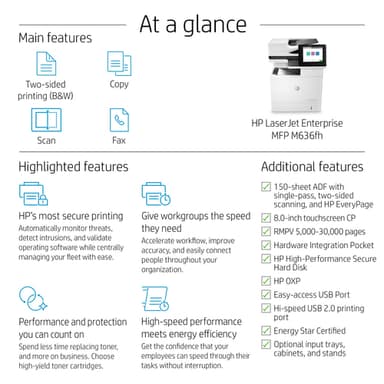 HP LaserJet Enterprise MFP M636fh view 12