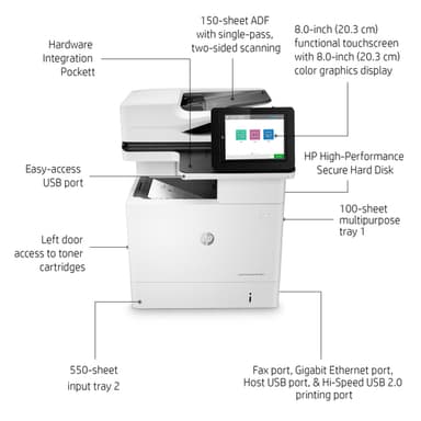 HP LaserJet Enterprise MFP M636fh view 11