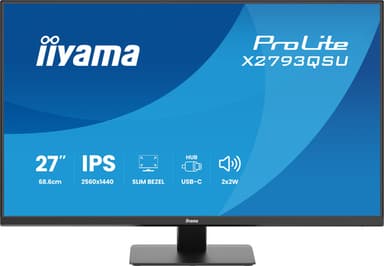 iiyama ProLite X2793QSU-B1 computer monitor 68.6 cm (27") 2560 x 1440 pixels Quad HD LED Black view 3