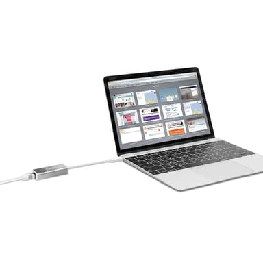 j5create JCE133G USB-C™ to Gigabit Ethernet Adapter, Grey and White view 5