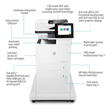HP LaserJet Enterprise MFP M635fht view 7