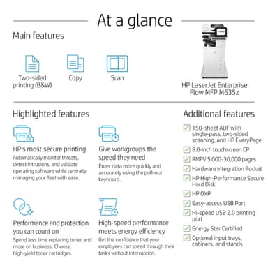 HP LaserJet Enterprise Flow MFP M635z view 7