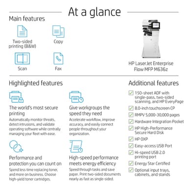 HP LaserJet Enterprise Flow MFP M636z view 10