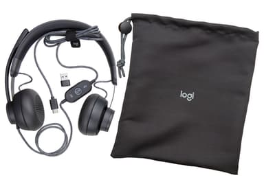 Logitech Zone Wired UC Headset Head-band Calls/Music USB Type-C Graphite view 6