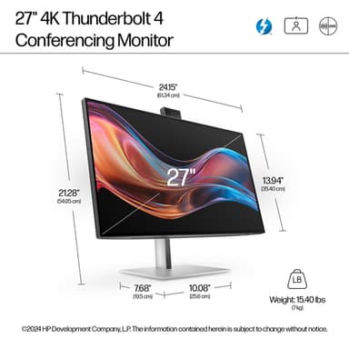 HP Series 7 Pro 27 inch 4K Conferencing Monitor - 727pm view 8