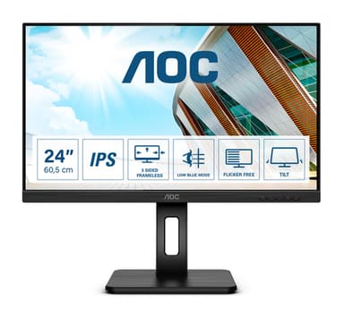 AOC P2 Q24P2Q computer monitor 60.5 cm (23.8") 2560 x 1440 pixels Quad HD LED Black view 1