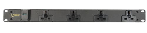 Vertiv EGVHVRB042-102UKLPS6-IP44 power distribution unit (PDU) 4 AC outlet(s) Black