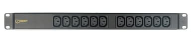 Vertiv EGVHVRN122-104C13UK-V power distribution unit (PDU) 12 AC outlet(s) Black view 1