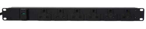 Vertiv EGVHVRB062-102UKLPS6-IP44 power distribution unit (PDU) 6 AC outlet(s) Black
