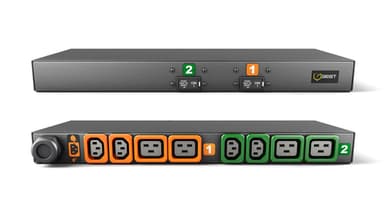 Vertiv GXPR086-103P44PS6-IP44 power distribution unit (PDU) 8 AC outlet(s) 1U Black view 1