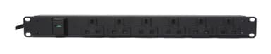 Vertiv EGVHVRB062-104UKLUK-V power distribution unit (PDU) 6 AC outlet(s) Black view 1