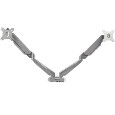 StarTech.com Desk Mount Dual Monitor Arm with USB & Audio, Desk Clamp VESA Mount for up to 32" (17.6lb/8kg) Displays, Ergonomic Full Motion Dual Monitor Arm - Silver view 7