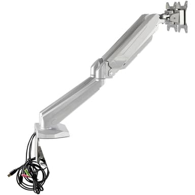 StarTech.com Desk Mount Dual Monitor Arm with USB & Audio, Desk Clamp VESA Mount for up to 32" (17.6lb/8kg) Displays, Ergonomic Full Motion Dual Monitor Arm - Silver view 6