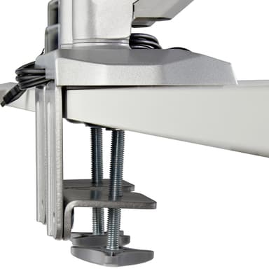 StarTech.com Desk Mount Dual Monitor Arm with USB & Audio, Desk Clamp VESA Mount for up to 32" (17.6lb/8kg) Displays, Ergonomic Full Motion Dual Monitor Arm - Silver view 11