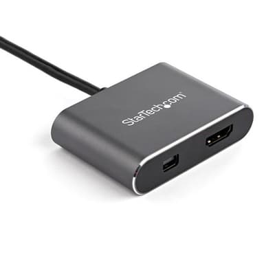 StarTech.com USB C Multiport Video Adapter - 4K 60Hz USB-C to HDMI 2.0 or Mini DisplayPort 1.2 Monitor Adapter - USB Type-C 2-in-1 Display Converter HDMI/MDP HBR2 HDR - TB3 Compatible view 2