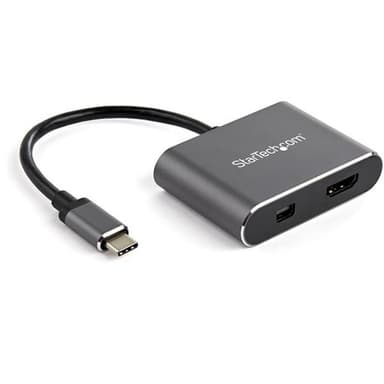 StarTech.com USB C Multiport Video Adapter - 4K 60Hz USB-C to HDMI 2.0 or Mini DisplayPort 1.2 Monitor Adapter - USB Type-C 2-in-1 Display Converter HDMI/MDP HBR2 HDR - TB3 Compatible view 1