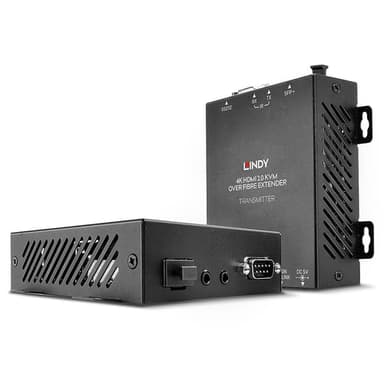 Lindy 300m Fibre Optic HDMI 4K60 and USB KVM Extender view 1