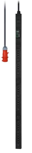 APC Easy Rack PDU, Metered, 0U, 3 Phase, 22kW, 230V, 32A, 18 x C13 and 6 x C19 outlets, IEC60309 3P+N+PE inlet view 1