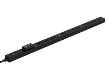 APC Easy Rack PDU, Metered, 0U, 3 Phase, 11kW, 230V, 16A, 21 x C13 and 3 x C19 outlets, IEC60309 3P+N+PE inlet view 2