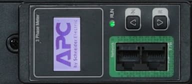 APC Easy Rack PDU, Metered, 0U, 3 Phase, 11kW, 230V, 16A, 21 x C13 and 3 x C19 outlets, IEC60309 3P+N+PE inlet view 3