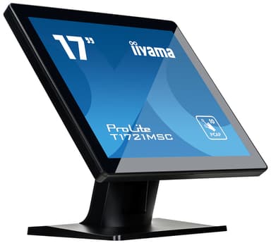 iiyama ProLite T1721MSC-B2 computer monitor 43.2 cm (17") 1280 x 1024 pixels SXGA LED Touchscreen Tabletop Black view 1