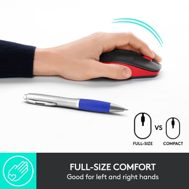 Logitech M190 Full-size wireless mouse view 8