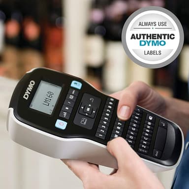 DYMO LabelManager 160 Label Maker | Handheld Label Printer with QWERTY Keyboard | Includes Black & White D1 Label Tape (12mm) | For Home & Office view 2