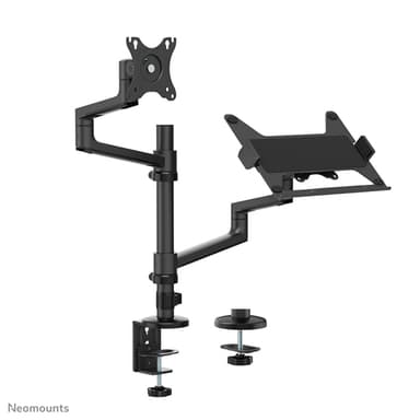 Neomounts DS20-425BL2 Monitor arm with laptop holder 17-27" - space saving view 13