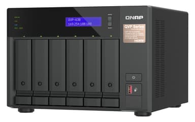 QNAP QVP-63B NAS/storage server Tower Intel® Core™ i3 16 GB DDR4 0 TB Black view 4