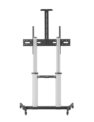 Manhattan Trolley Mount Stand for TV & Monitors, For screens: 37" to 100",VESA compatibility:all between 200x200 to 1000x600mm -check the dimensions of the four mounting holes on back of screen to ensure it fits,Max 80kg,Height adjustable 1200 to 1600mm,LFD,Bracket view 6