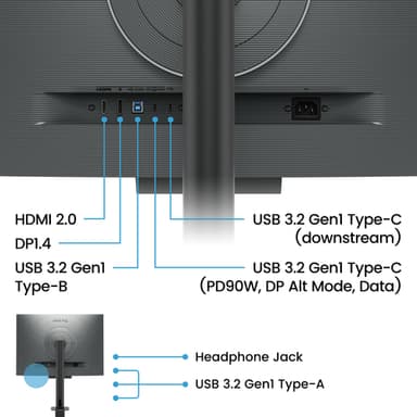 BenQ RD280UA computer monitor 71.6 cm (28.2") 3840 x 2560 pixels 4K Ultra HD Black view 5