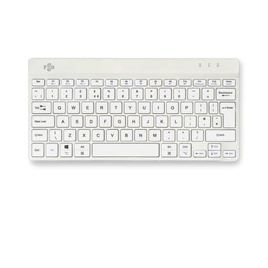 R-Go Tools Ergonomic keyboard R-Go Compact Break, compact keyboard with break software, QWERTY (UK), Bluetooth, white view 3