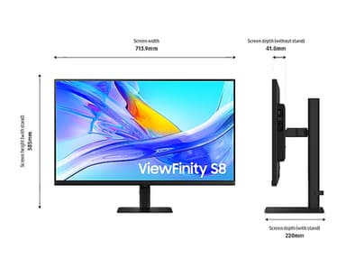 Samsung LS27D800UAU computer monitor 68.6 cm (27") 3840 x 2160 pixels 4K Ultra HD Black view 5