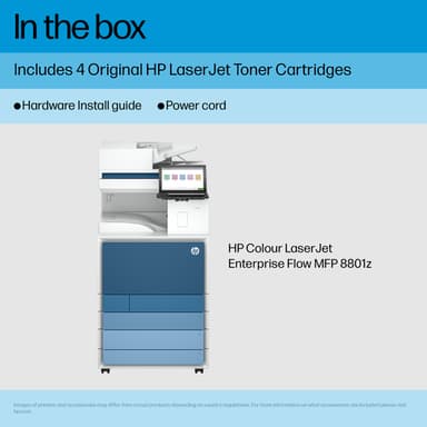 HP LaserJet Enterprise 8801z Multifunction Color Printer, Only Ethernet; Duplex; Copier, Scanner view 6