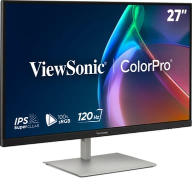 Viewsonic VP Series 27" 120Hz 2K QHD Pantone Validated 100% sRGB & Factory Calibrated Monitor with 90W USB-C view 3