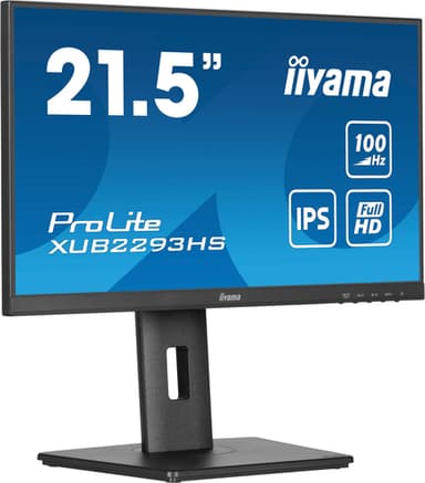 iiyama ProLite XUB2293HS-B6 computer monitor 54.6 cm (21.5") 1920 x 1080 pixels Full HD LED Black view 1