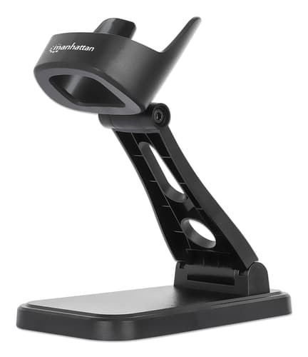 Manhattan Adjustable Barcode Scanner Stand, Height and Angle Adjustable, suitable for barcode scanner products 153997, 154116 and 154185, Black, Lifetime Warranty