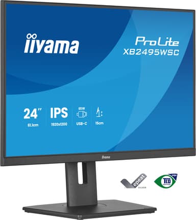 iiyama ProLite XB2495WSC-B1 computer monitor 61.2 cm (24.1") 1920 x 1200 pixels WUXGA LED Black view 4