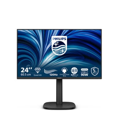 Philips 24B2U3601 computer monitor 60.5 cm (23.8") 2560 x 1440 pixels Quad HD LCD Black view 1