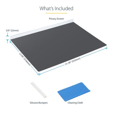 StarTech.com 23.8-inch 16:9 Computer Monitor Privacy Screen, Hanging Acrylic Filter, Quick-Install Security Shield, Monitor Screen Protector, +/- 30 Deg. View, Glossy - TAA view 15