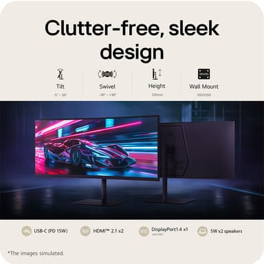 LG 34G630A-B computer monitor 86.4 cm (34") 3440 x 1440 pixels Wide Quad HD LCD Black view 24