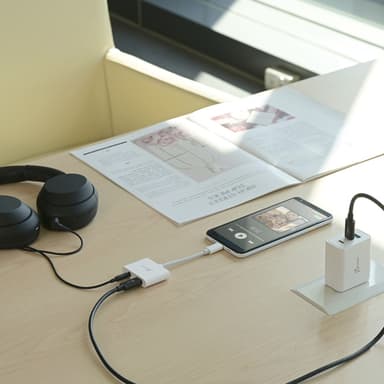 j5create JCA122 USB-C® to 3.5mm Audio Adapter with Power Delivery, Black view 3
