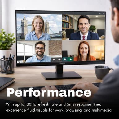 Origin Storage 24inch LED 1080p HD Monitor with VGA/HDMI/DP & Height Adjustable view 4