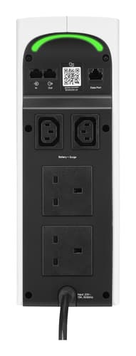 APC Back-UPS Pro, 2200VA/1320W, Tower, 230V, 2x UK and 2x IEC C13 outlets, RGB Lights, Pure Sine Wave, Arctic (White)