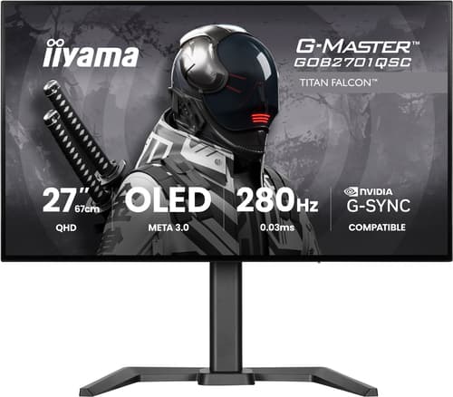 iiyama G-MASTER GOB2701QSC-B1 computer monitor 68.6 cm (27") 2560 x 1440 pixels 2K Ultra HD OLED Black