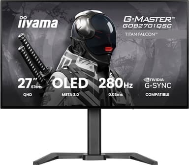 iiyama G-MASTER GOB2701QSC-B1 computer monitor 68.6 cm (27") 2560 x 1440 pixels 2K Ultra HD OLED Black view 1