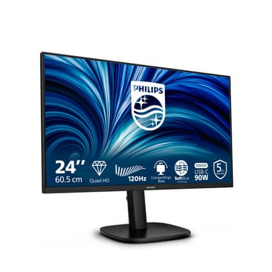 Philips 24B2U3601 computer monitor 60.5 cm (23.8") 2560 x 1440 pixels Quad HD LCD Black view 2